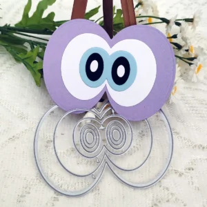 Cute Big Eyes Metal Cutting Dies Usage View - 240-DC-3036