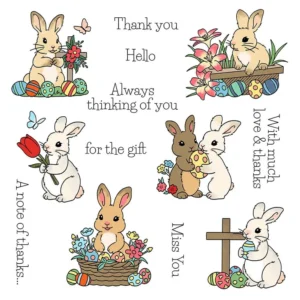 Cute Bunny Clear Stamps 01