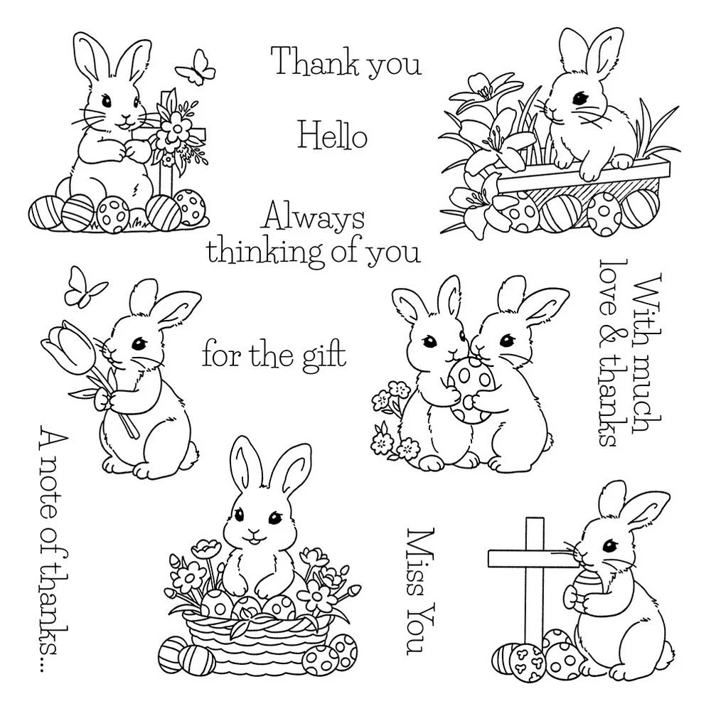 Cute Bunny Clear Stamps 04 Cute Bunny Clear Stamps 04