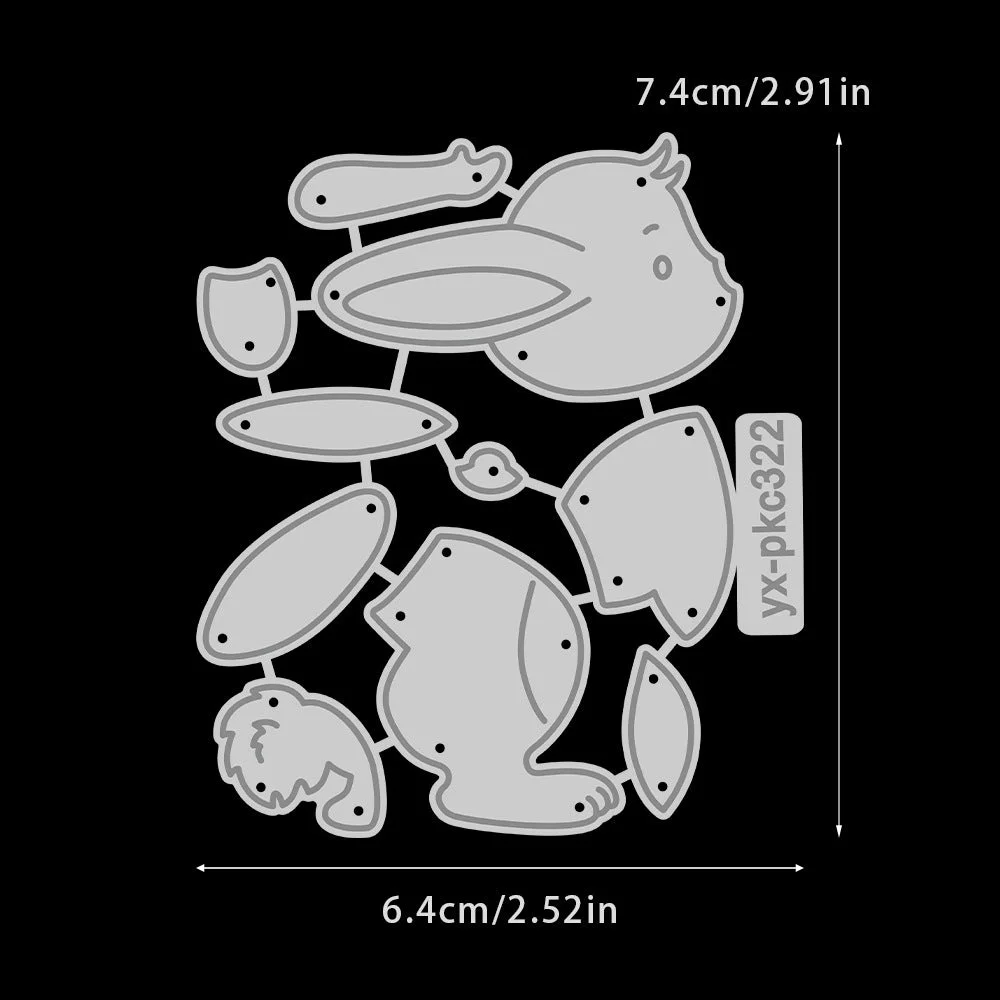 Cute Bunny Metal Cutting Dies 01 Cute Bunny Metal Cutting Dies 01