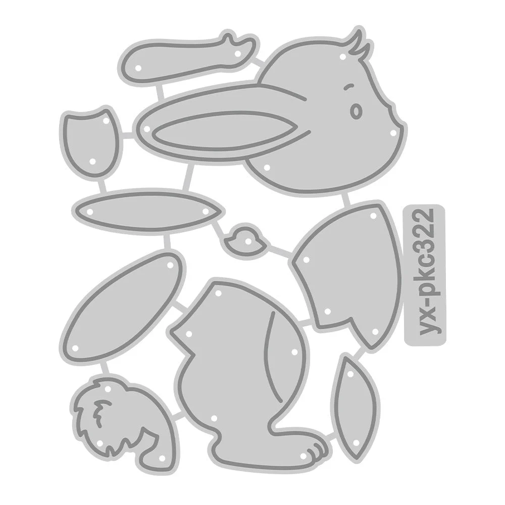Cute Bunny Metal Cutting Dies 05 Cute Bunny Metal Cutting Dies 05