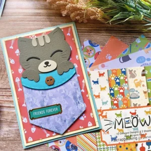 Cute Cat Meow Pocket Metal Cutting Dies 02