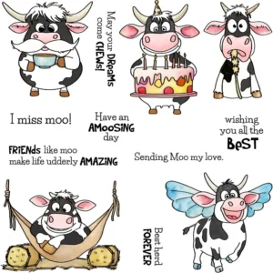 Cute Cows Clear Stamps 01