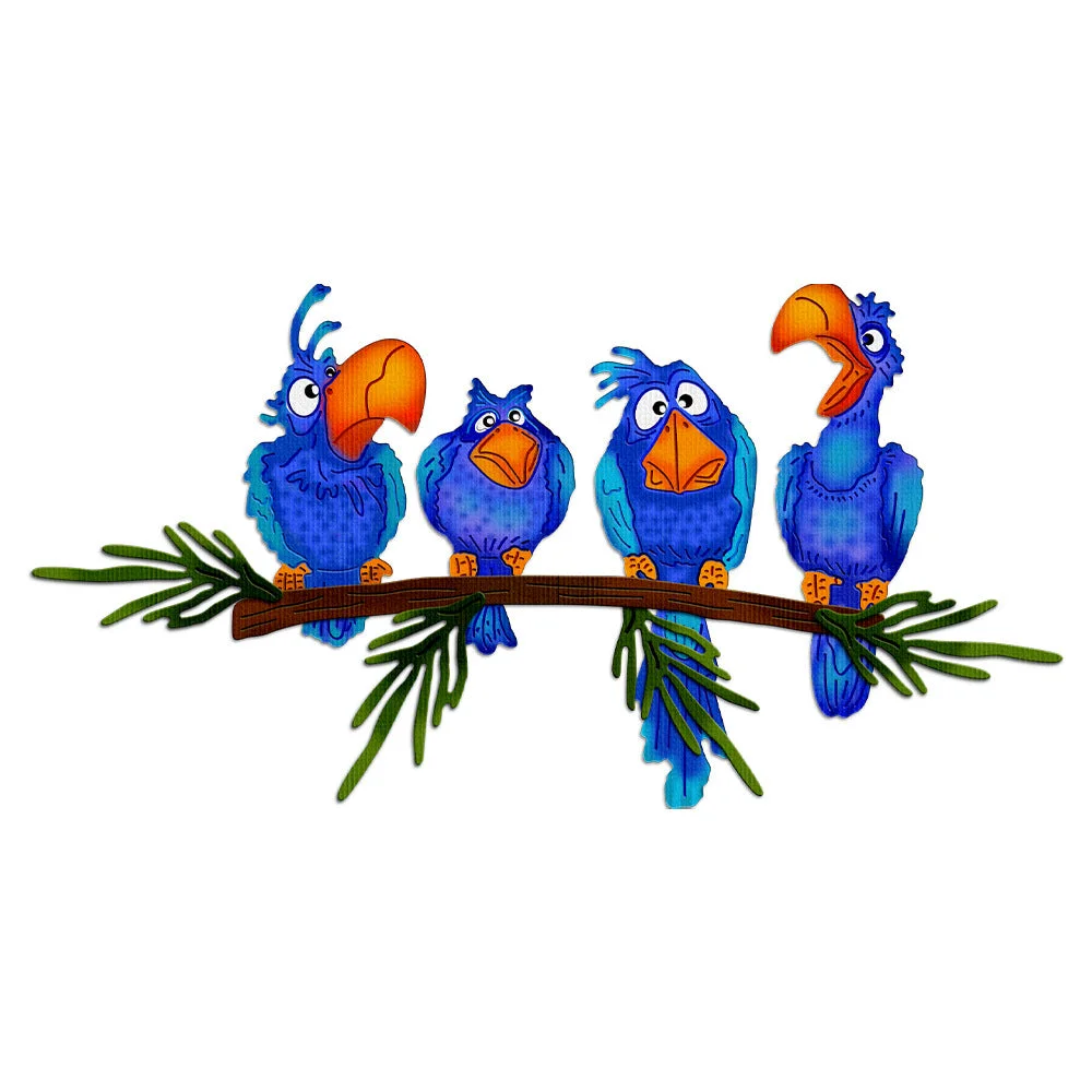 Cute Little Birds Metal Cutting Dies 01 Cute Little Birds Metal Cutting Dies 01