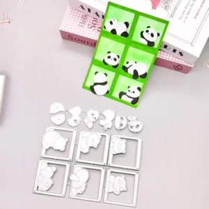 Cute Little Panda Metal Cutting Dies 01