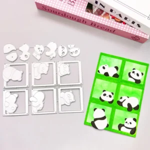 Sumflying Cute Little Panda Metal Cutting Dies Cute Little Panda Metal Cutting Dies 03