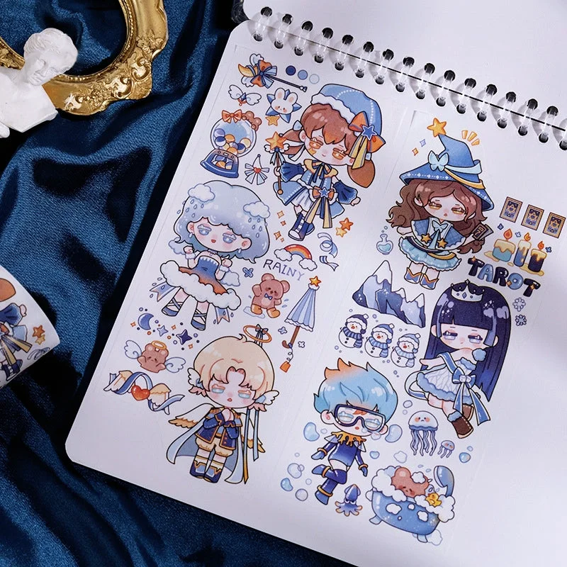 Cute Cartoon Girls Journal Washi Tape Cute Cartoon Girls Journal Washi Tape