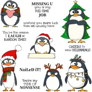 Cute Penguins Clear Stamps 01