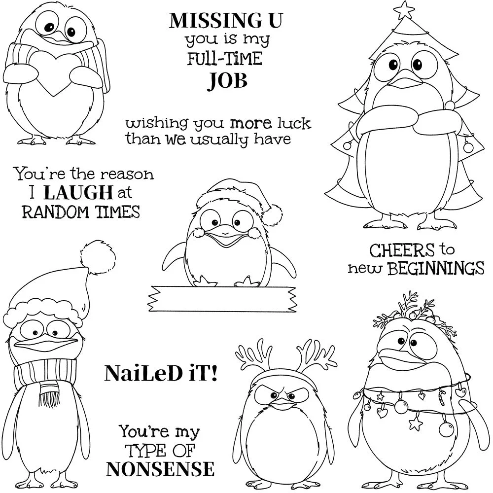 Cute Penguins Clear Stamps 04 Cute Penguins Clear Stamps 04