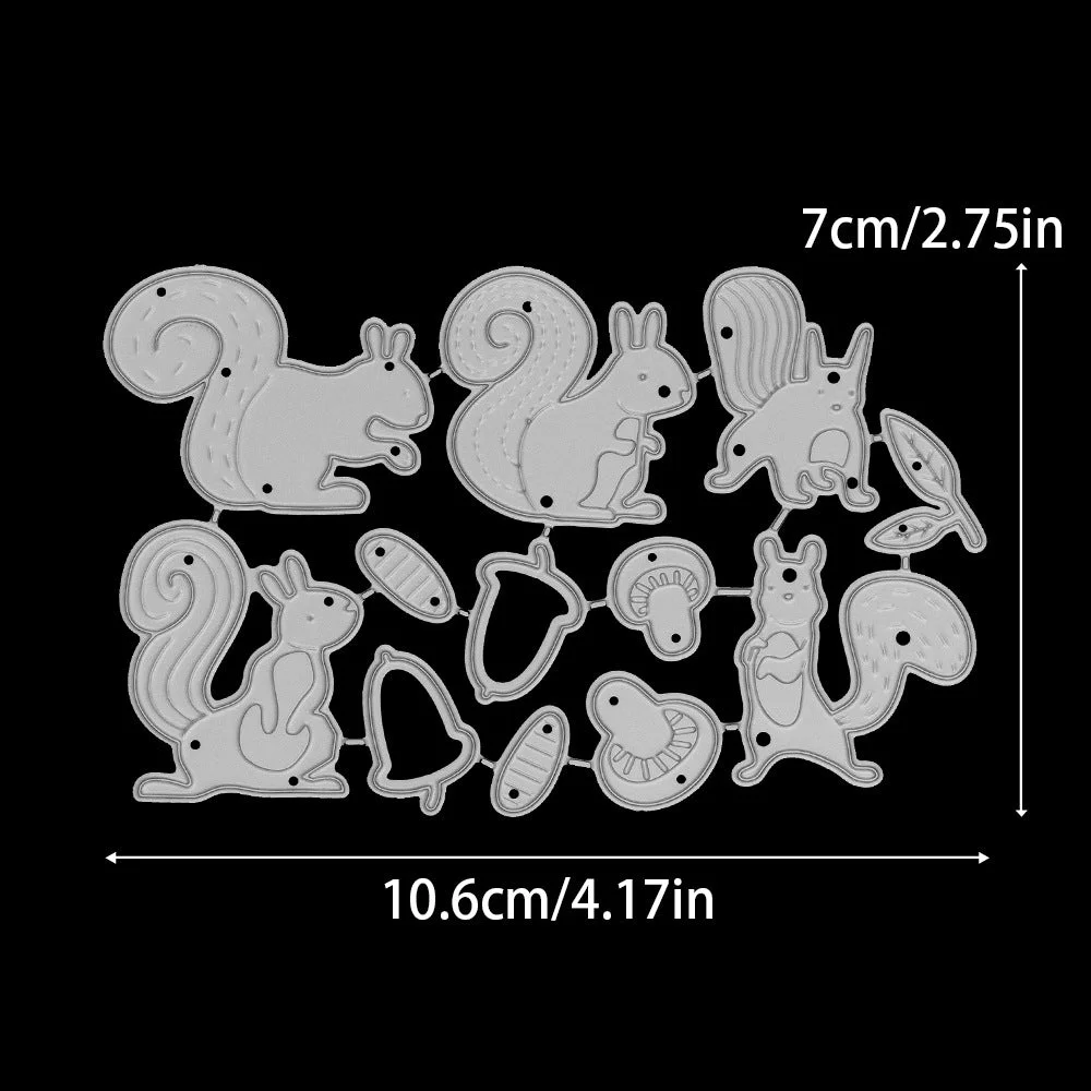 Cute Squirrels Metal Cutting Dies 02 Cute Squirrels Metal Cutting Dies 02