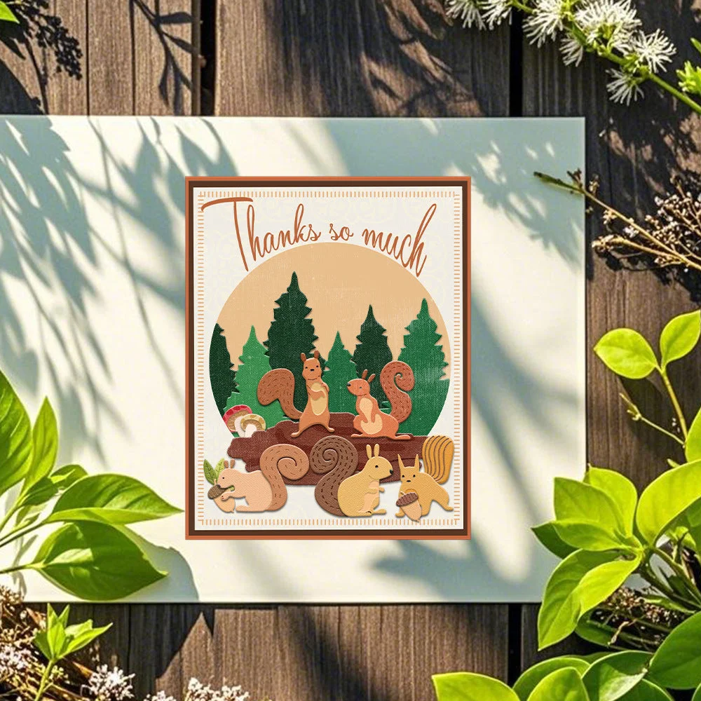 Cute Squirrels Metal Cutting Dies 05 Cute Squirrels Metal Cutting Dies 05