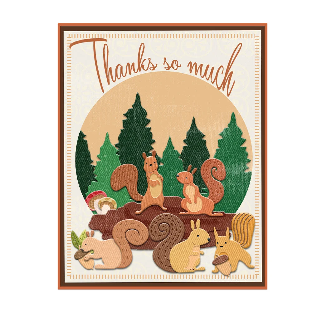 Cute Squirrels Metal Cutting Dies 08 Cute Squirrels Metal Cutting Dies 08