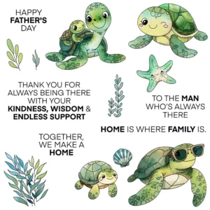 Cute Turtle Clear Stamps 00