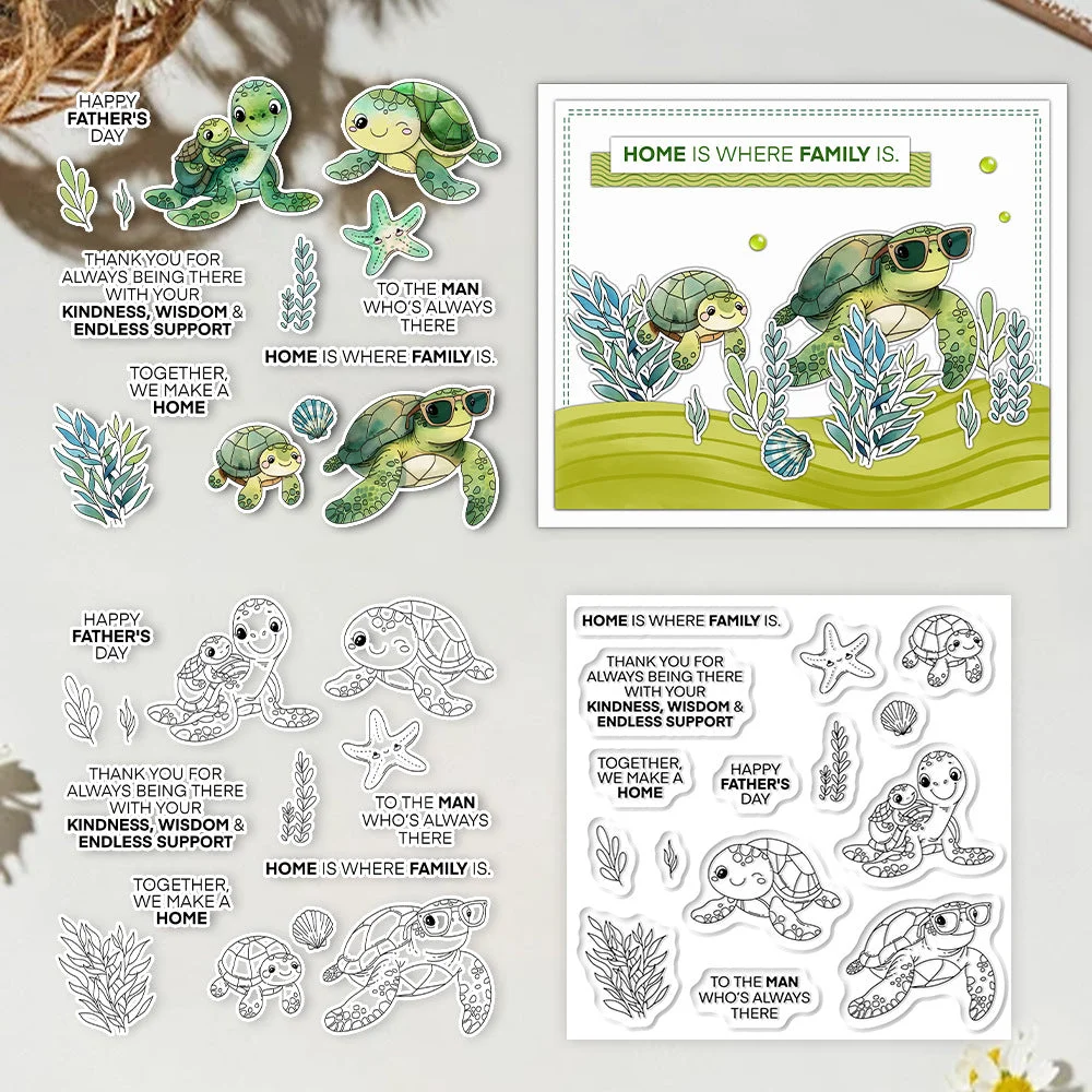Cute Turtle Clear Stamps 01 Cute Turtle Clear Stamps 01