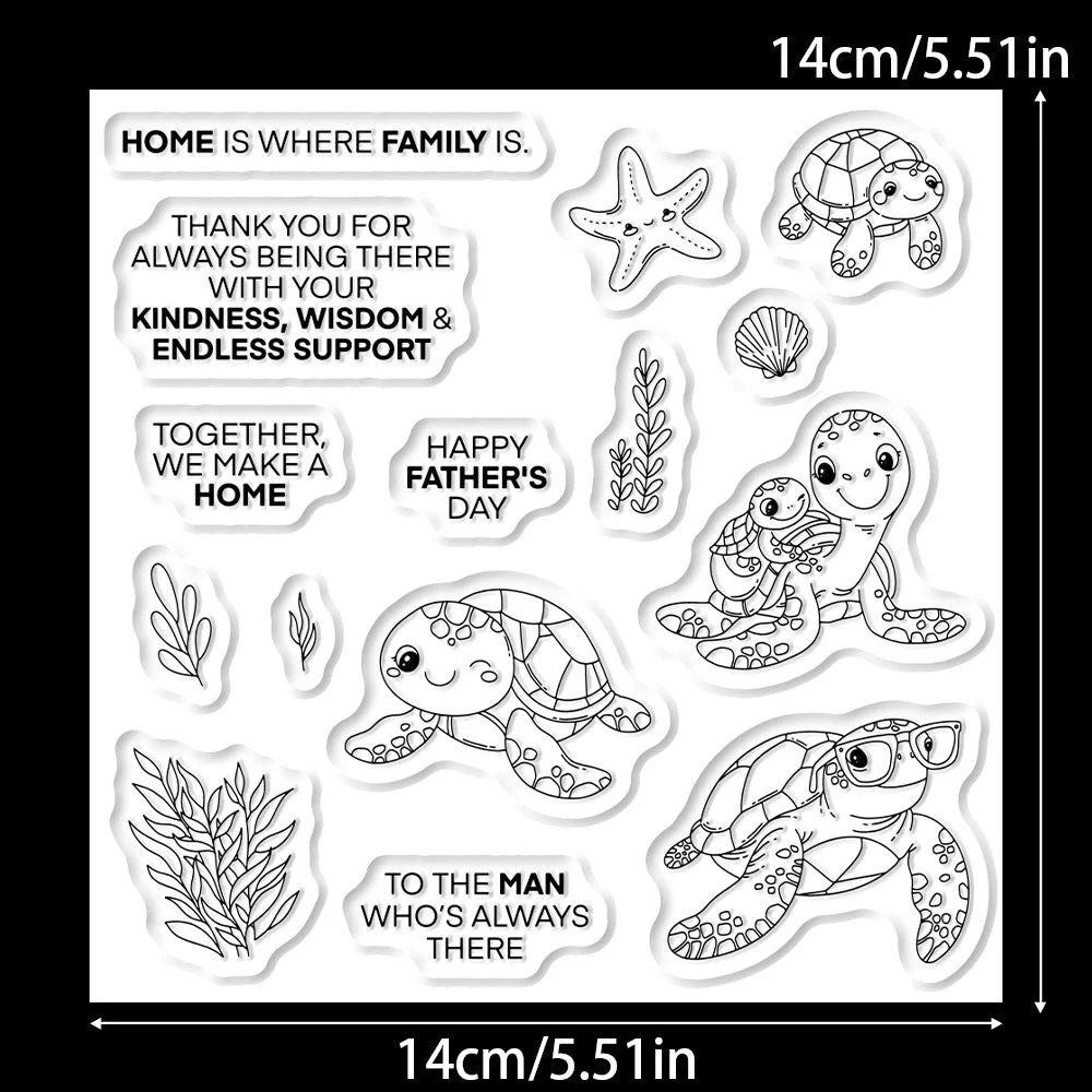 Cute Turtle Clear Stamps 02 Cute Turtle Clear Stamps 02