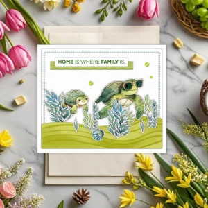 Sumflying Cute Turtle Sea Ocean Clear Stamps Cute Turtle Clear Stamps 06