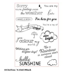 Daily Slogan Letters Clear Stamp Set - detail view | clear stamp