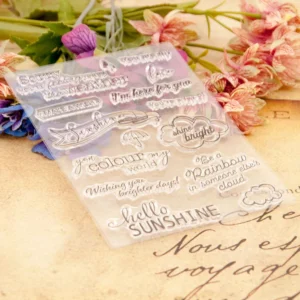 Daily Slogan Letters Clear Stamp Set - lifestyle photo | clear stamp