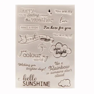 Daily Slogan Letters Clear Stamp Set - packaging photo | clear stamp