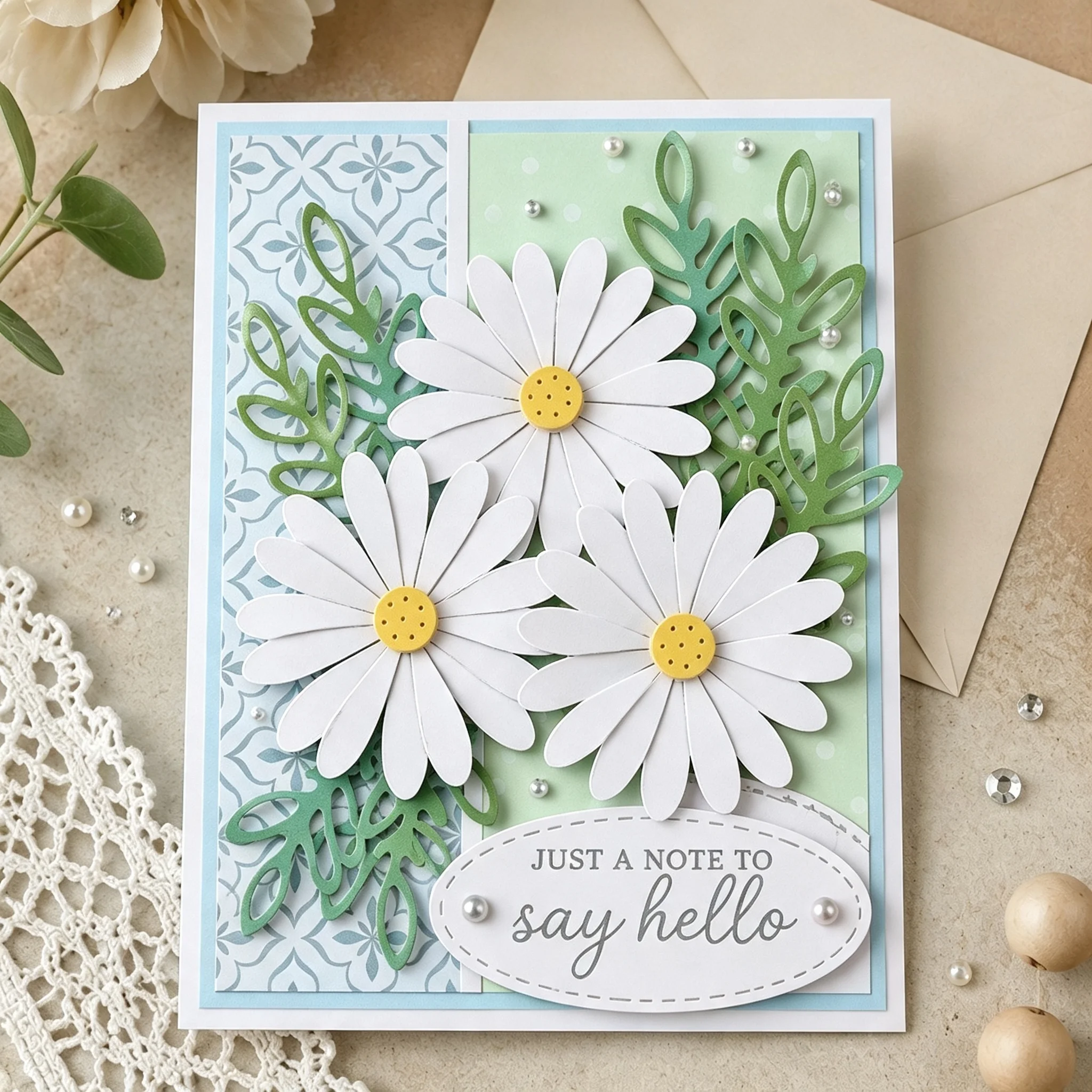 Flowers Metal Cutting Dies Daisy Butterfly Card 1
