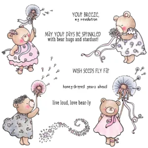 Dandelion Bear Clear Stamps 00