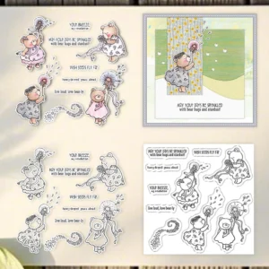 Dandelion Bear Clear Stamps 01