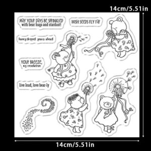 Dandelion Bear Clear Stamps 02