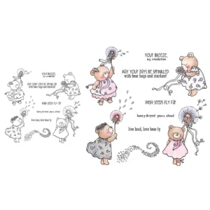 Dandelion Bear Clear Stamps 07
