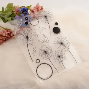 Dandelion Stamp Set - size chart | clear stamp