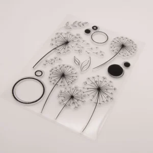 Dandelion Stamp Set - lifestyle photo | clear stamp