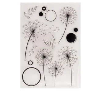 Dandelion Stamp Set - packaging photo | clear stamp