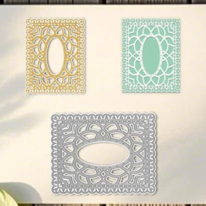 Decorative Floral Frame Background Board Cutting Dies 01