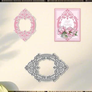 Sumflying Decorative Floral Frame Metal Cutting Dies Decorative Flower Frame Metal Cutting Dies 03