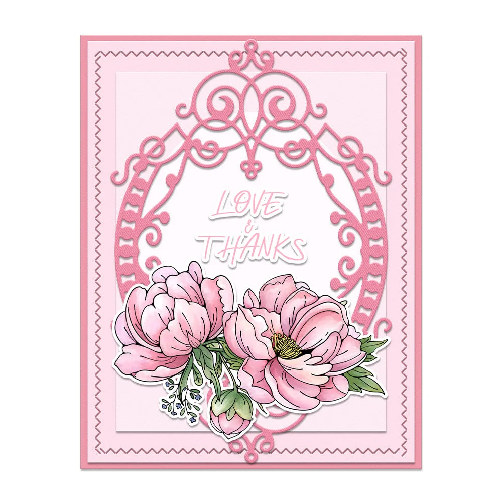 Decorative Flower Frame Metal Cutting Dies 04 Decorative Flower Frame Metal Cutting Dies 04