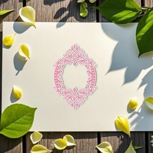 Sumflying Decorative Floral Frame Metal Cutting Dies Decorative Flower Frame Metal Cutting Dies 06