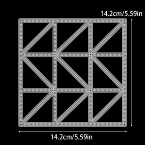 Sumflying Decorative Grid Background Board Metal Cutting Dies Decorative Grid Background Board Metal Cutting Dies 02