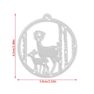 Deer Circle Tags Metal Cutting Dies Detail View - 240-DC-2286