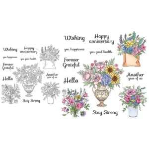 Dense Bouquet Clear Stamps 03