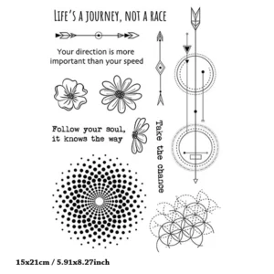 Direction with Flower Spots Stamp Set - main product photo | clear stamp