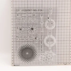 Direction with Flower Spots Stamp Set - lifestyle photo | clear stamp