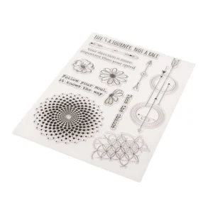 Direction with Flower Spots Stamp Set - packaging photo | clear stamp