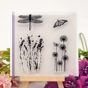 Dragonfly Butterfly Stamp Set - main product photo | clear stamp