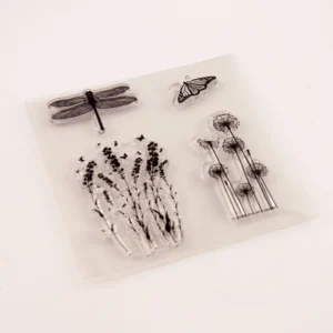 Dragonfly Butterfly Stamp Set - lifestyle photo | clear stamp