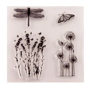 Dragonfly Butterfly Stamp Set - packaging photo | clear stamp