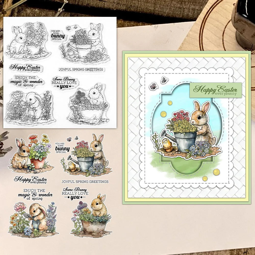 Easter Bunny Clear Stamps 2 02 Easter Bunny Clear Stamps 2 02