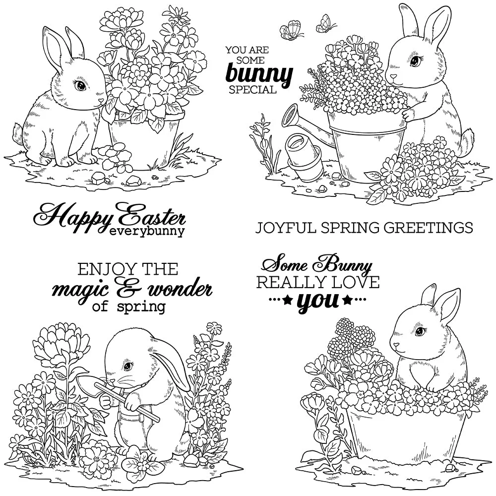 Easter Bunny Clear Stamps 2 04 Easter Bunny Clear Stamps 2 04