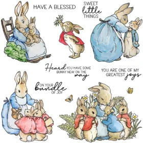 Sumflying Easter Bunny Eggs Basket Clear Stamps