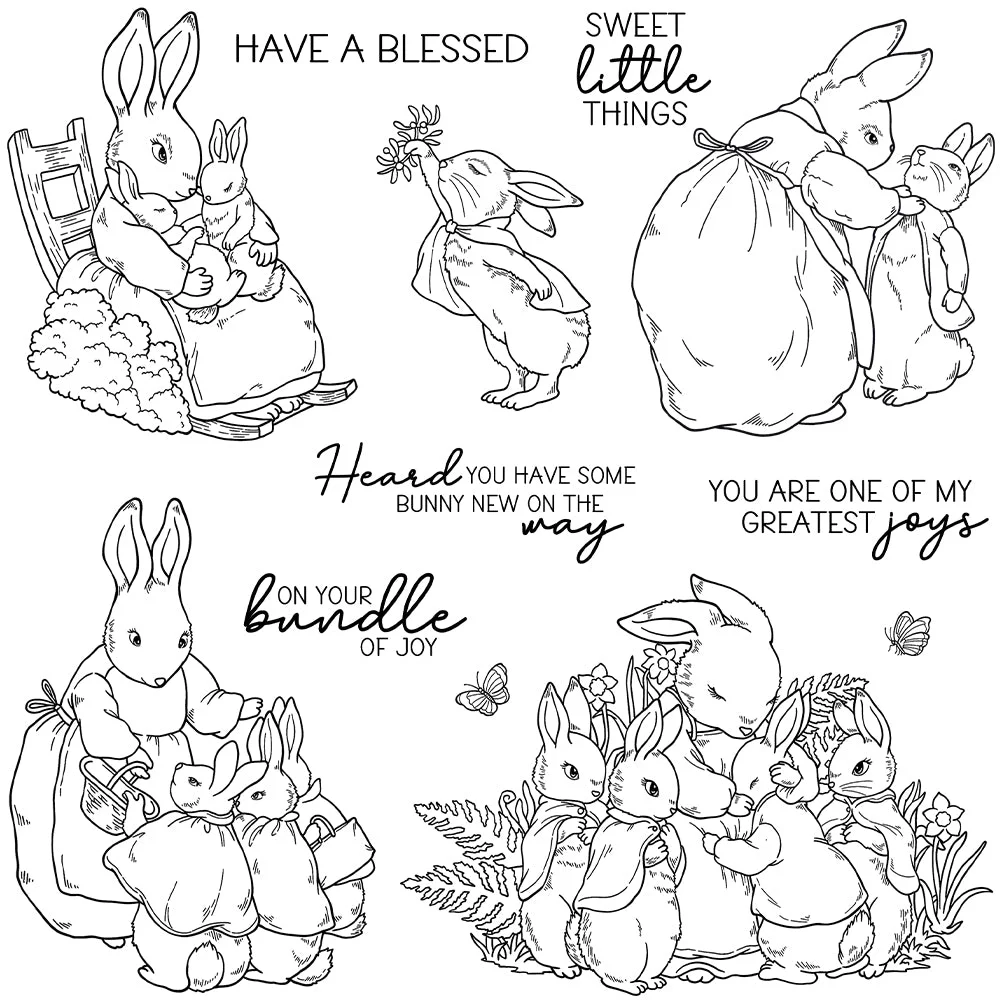 Easter Bunny Clear Stamps 3 02 Easter Bunny Clear Stamps 3 02