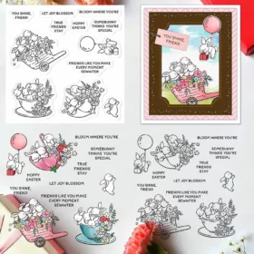 Sumflying Easter Bunny Wheelbarrow Clear Stamps