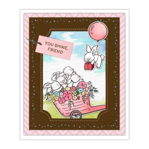 Sumflying Easter Bunny Wheelbarrow Clear Stamps Easter Bunny Clear Stamps 6 05